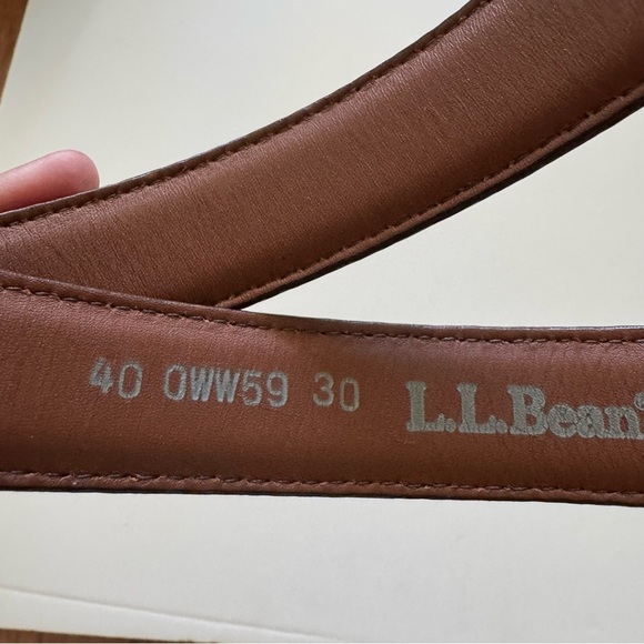 L.L. Bean Brown Leather Belt with Gold Buckle size 40 - Picture 5 of 10